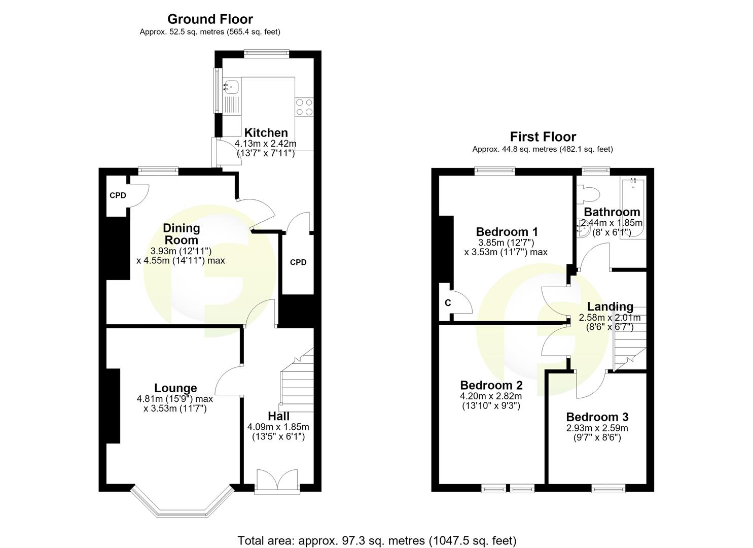 Floorplan.Cardigan Terrace, Newcastle Upon Tyne